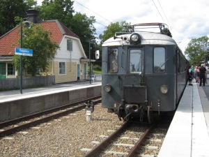 Roslagsbanans veterantåg, X4p i Österskär, 22 juli 2012