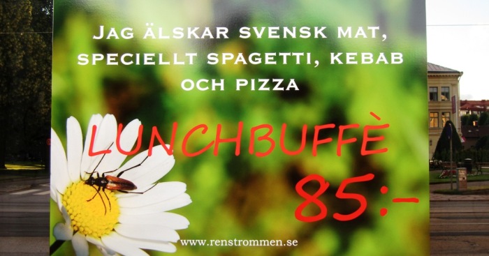Svensk mat, pasta, kebab och pizza